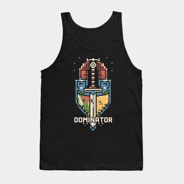 DOMINATOR 8bit Pixel retro gaming Tank Top by XYDstore